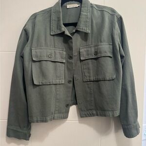 LACAUSA Olive Utility Jacket